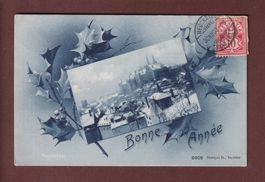 NEUCHÂTEL en hiver - 1903 Bonne Année