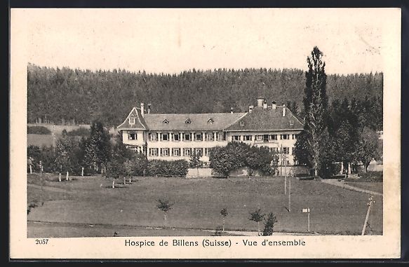 Cartes postales: AK Billens, Hospice, Vue d'ensemble – D'occasion à Berlin par bartko-reher