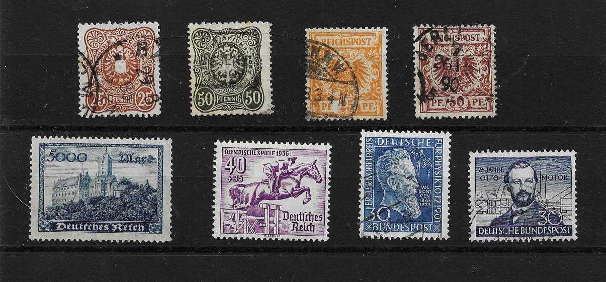 Alle Briefmarken: LOT DEUTSCHES REICH BRD ab 1880 – Gebraucht aus Schlossrued von Aronliam
