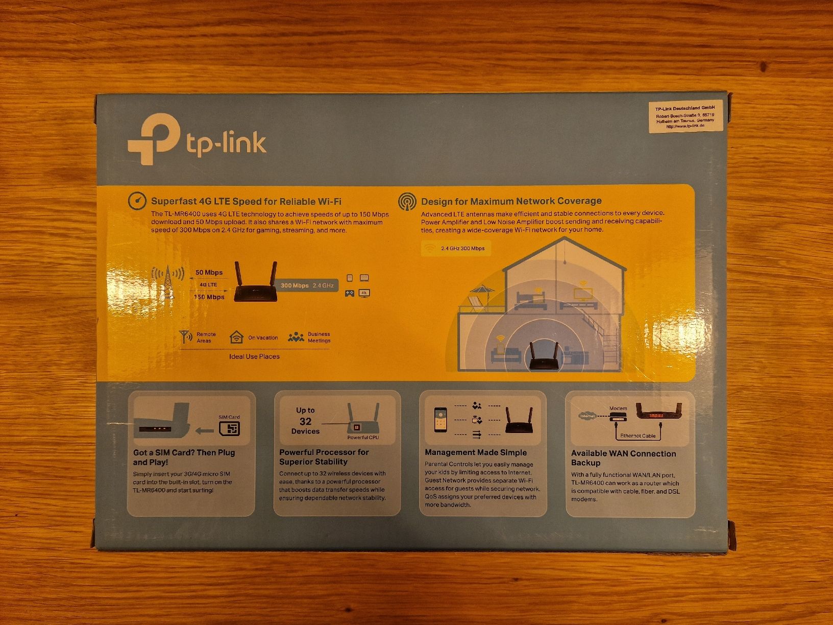 TP-Link TL-MR6400 4G LTE Router, top Zustand, sofort nutzbar (Neu ...