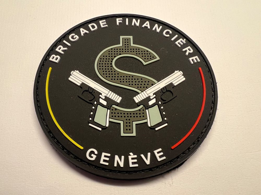 Badge original en PVC de la brigade financière de Genève (Neuf (Voir ...