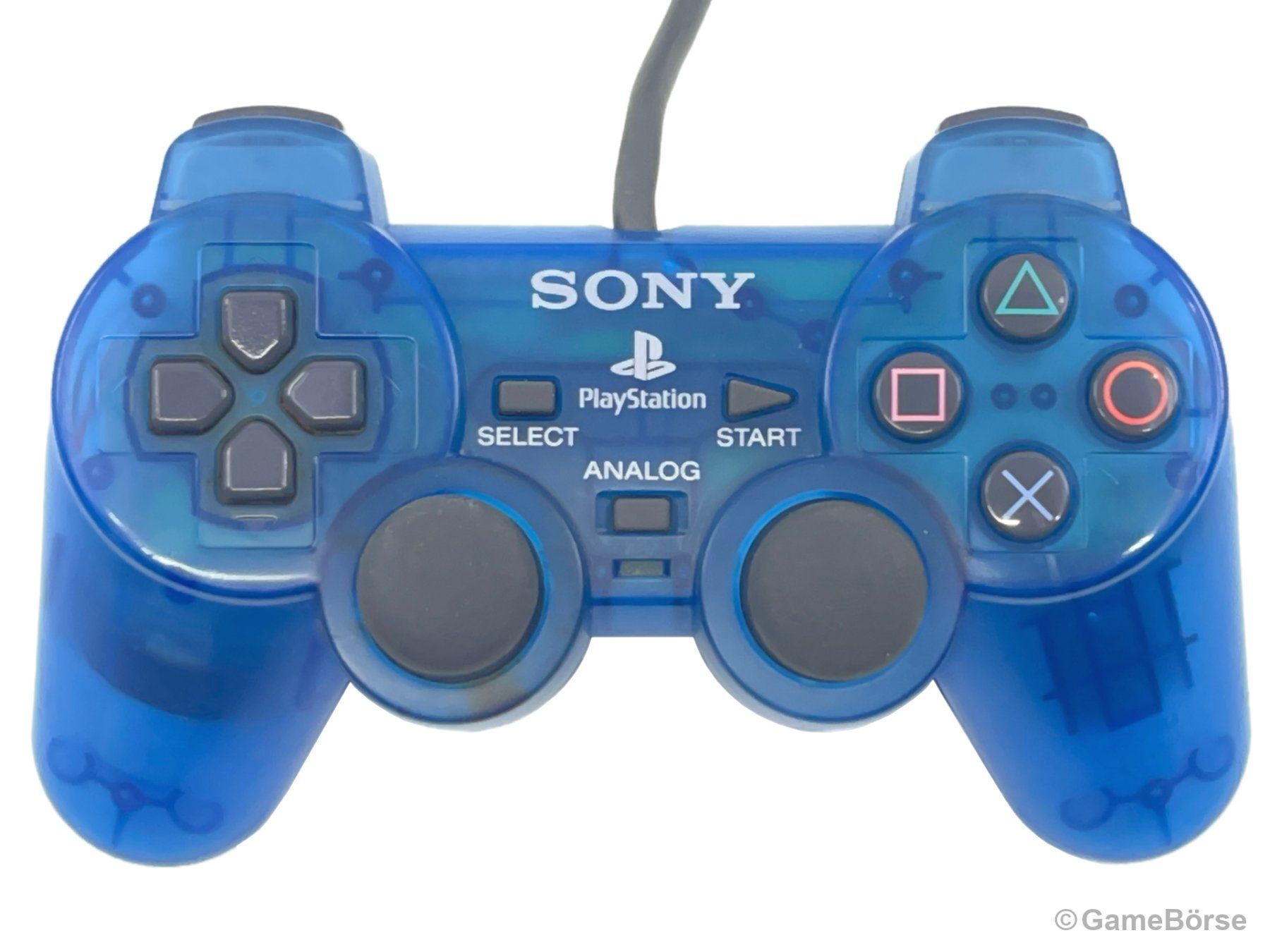 Sony Controller: PS1 Controller DualShock Original Blau Transparent – Usato da Stettfurt venduto da GameBoerse