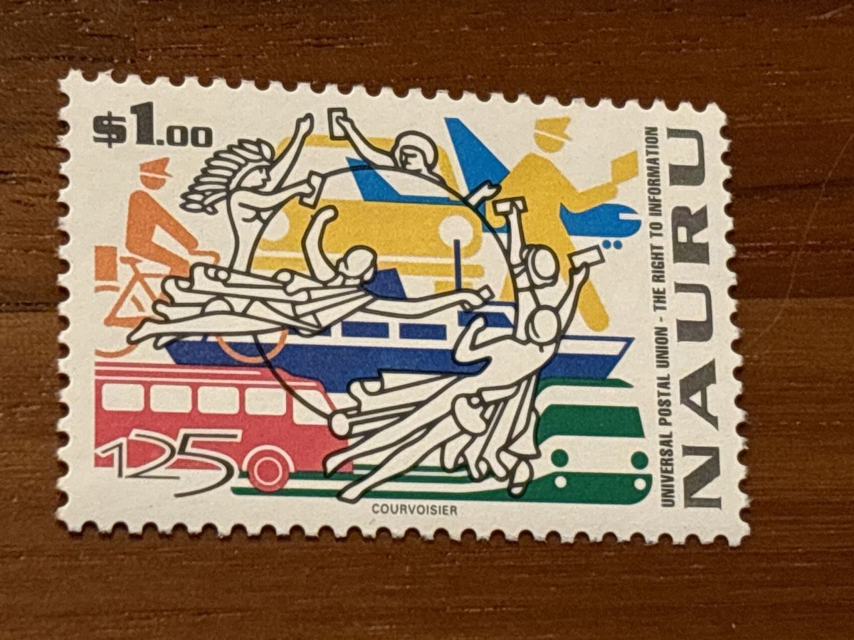 Alle Briefmarken: Nauru Briefmarke "The right to information" 1983 – Neu und originalverpackt aus Zürich von engebrunau