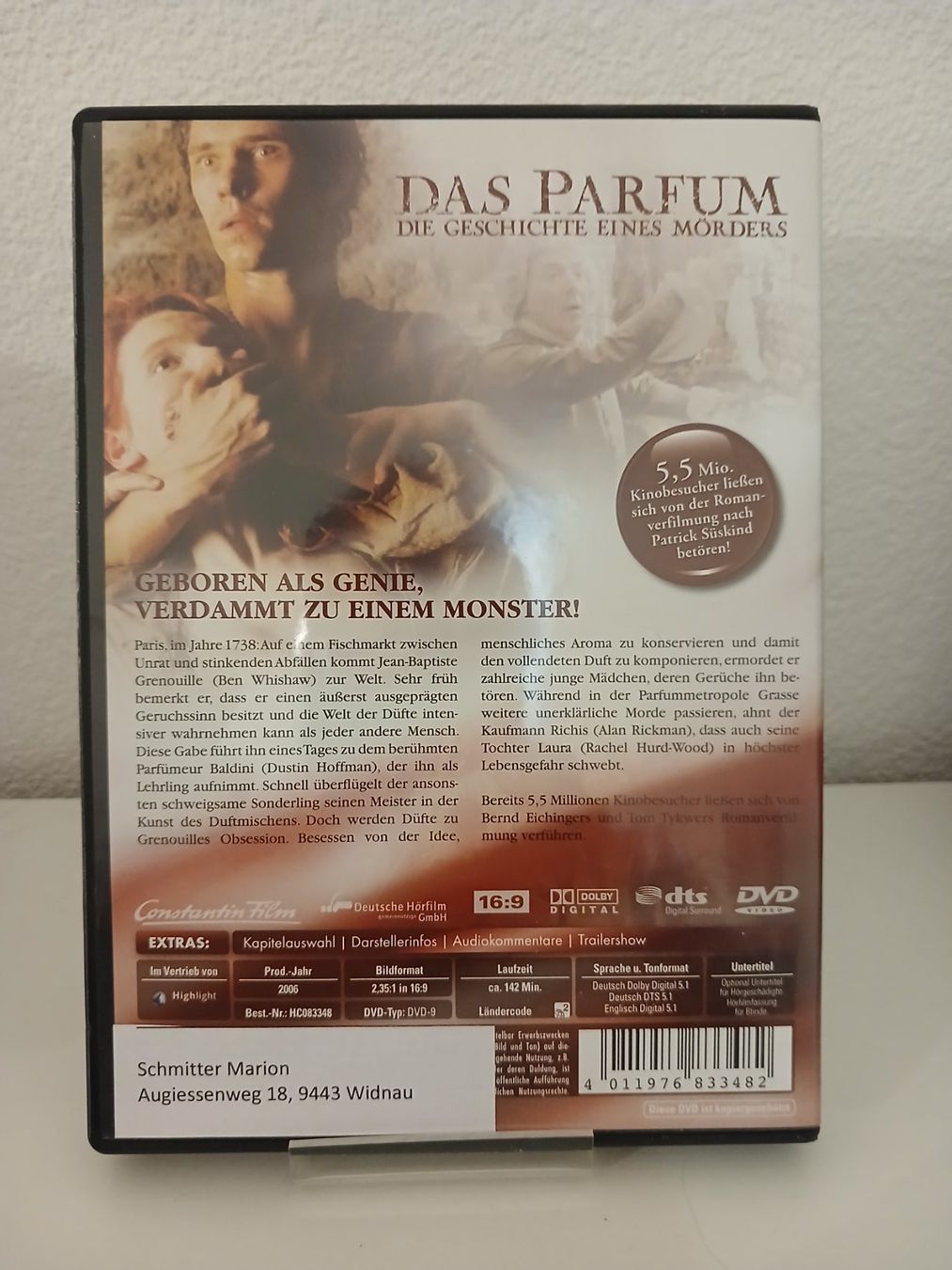 Tous les DVDs: Das Parfum – D'occasion à St. Margrethen SG par SamusAran 1