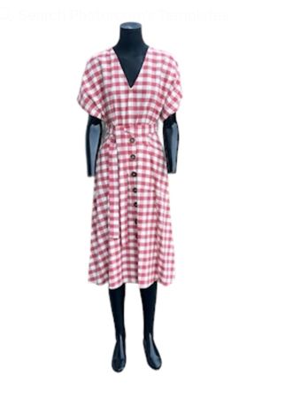 Sommerkleid Mango Gr. S - Leinen rosa