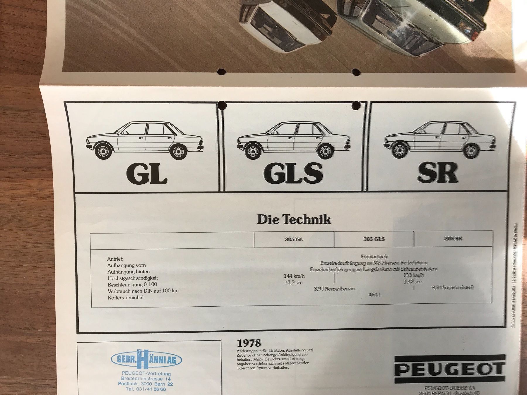 Documenti: Peugeot Prospekt 305 – Usato da Balterswil venduto da Jeko1967 3