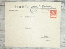 TR20 Enveloppe + Timbre Suisse 1930