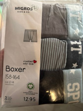 Boxer slips taille 158 - 164 3 pièce neuf