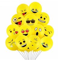 10 x Smiley Latex Emoji Luftballon 31cm