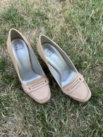 Pumps Navyboot Leder beige Grösse 37 guter Zustand