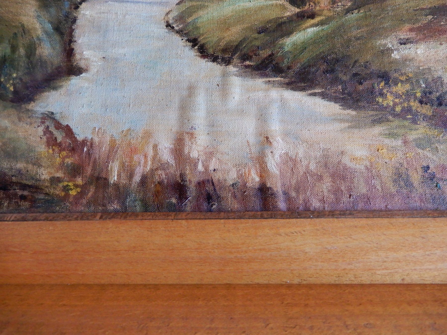 Tableaux: Grosses Öl Bild signiert, 1956 – D'occasion à Senèdes par tintinette43 4