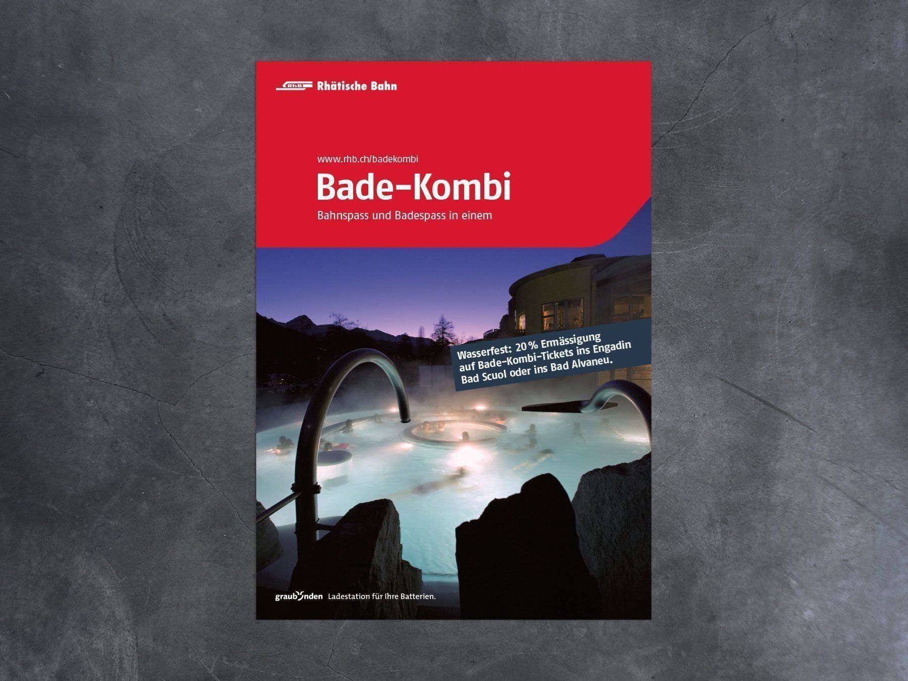 Foto & Immagini: Plakat Bade-Kombi, RhB – Nuovo (secondo la descrizione) da Chur venduto da dr.retro