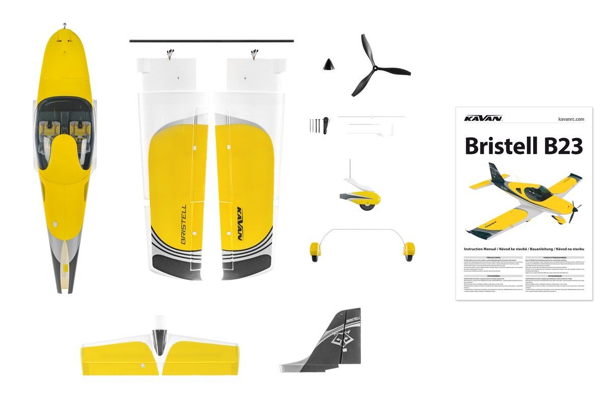 Modellismo RC: KAVAN Bristell B23 1600mm ARF - gelb – Nuovo e nell'imballaggio originale da Balsthal venduto da Jetline 7