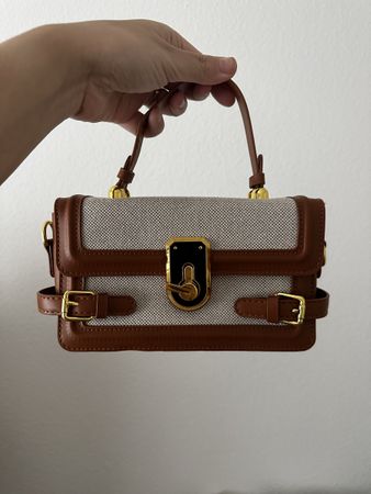 Sac à main marron style vintage, parfait pour l'été!