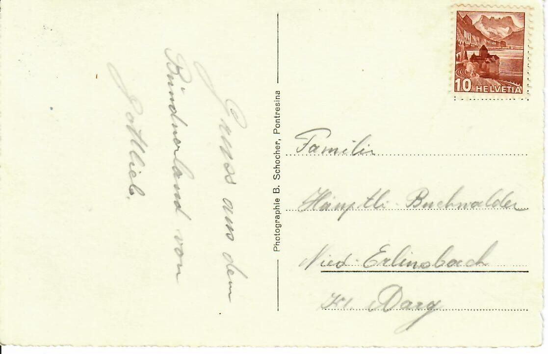 Cartoline postali: Pontresina – Usato da Hochdorf venduto da Ziegel-16 1