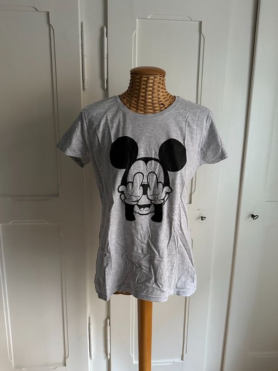 90'S Fruit of the Loom MICKEY MOUSE Mickey Mouse character print T-shirt made in USA, men's XL size cotton gray type Vintage Second Hand