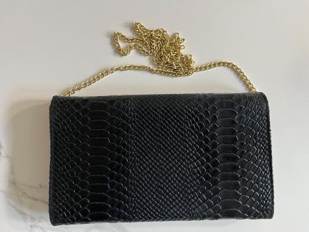 Clutch, Leder, schwarz,