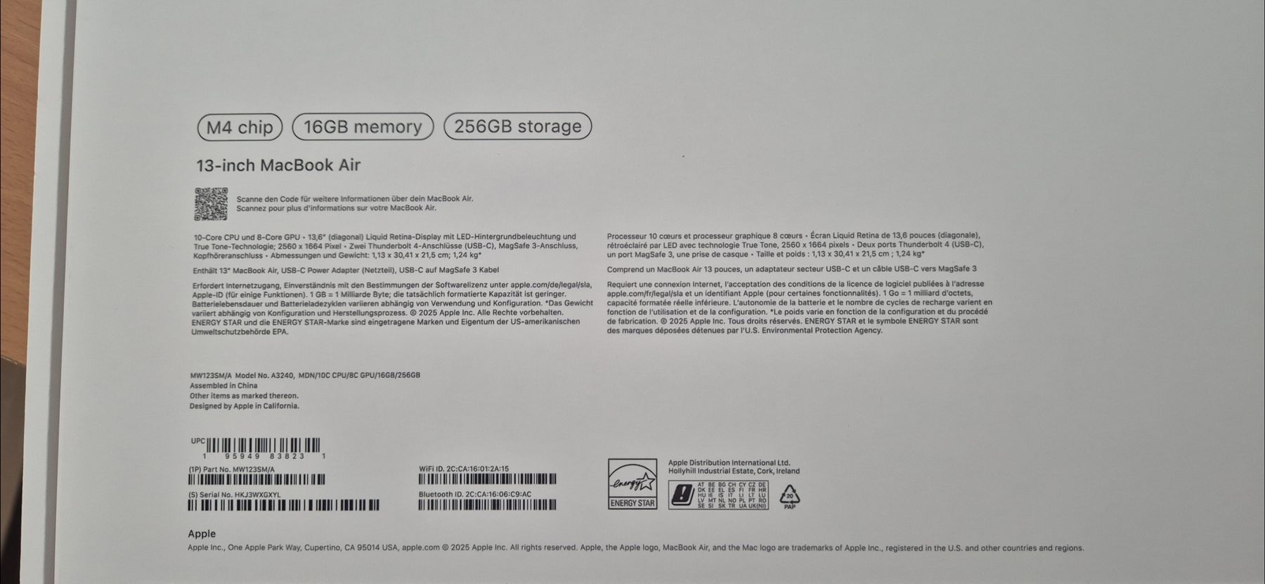 Apple Notebook: MacBook Air M4 – Nuovo e nell'imballaggio originale da Rafz venduto da Natka18 1