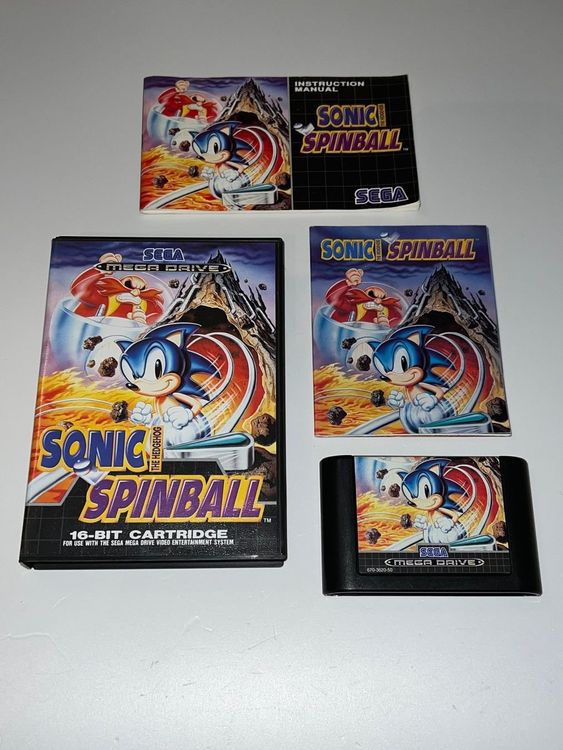 SONIC THE HEDGEHOG SPINBALL SEGA MEGADRIVE (MD) PAL-EURO