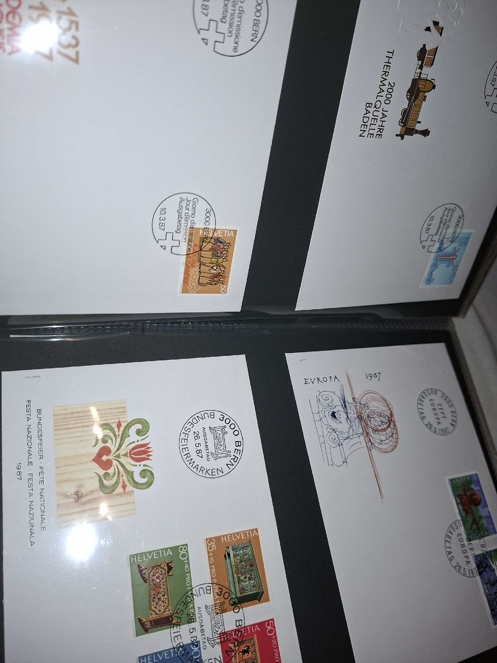 Alle Briefmarken: Album mit Ca. 80FDC – Gebraucht aus Balgach von SIMEON27 2