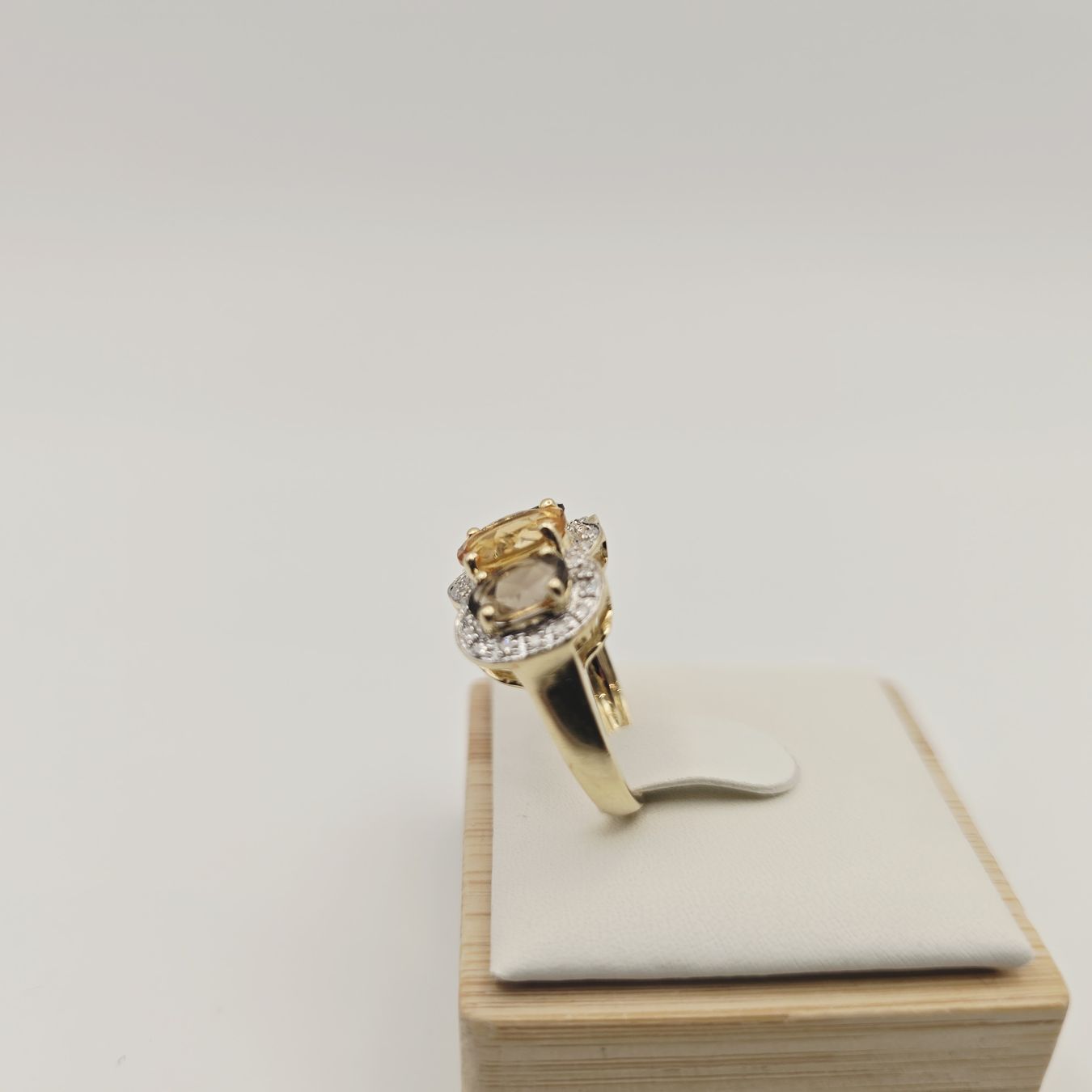 Ringe: Gold Ring 585 Gold 14KT Rauchquarz Citrin Brillanten Gr 53 – Neu (gemäss Beschreibung) aus Stein am Rhein von JuwelierSteinbock.CH 3