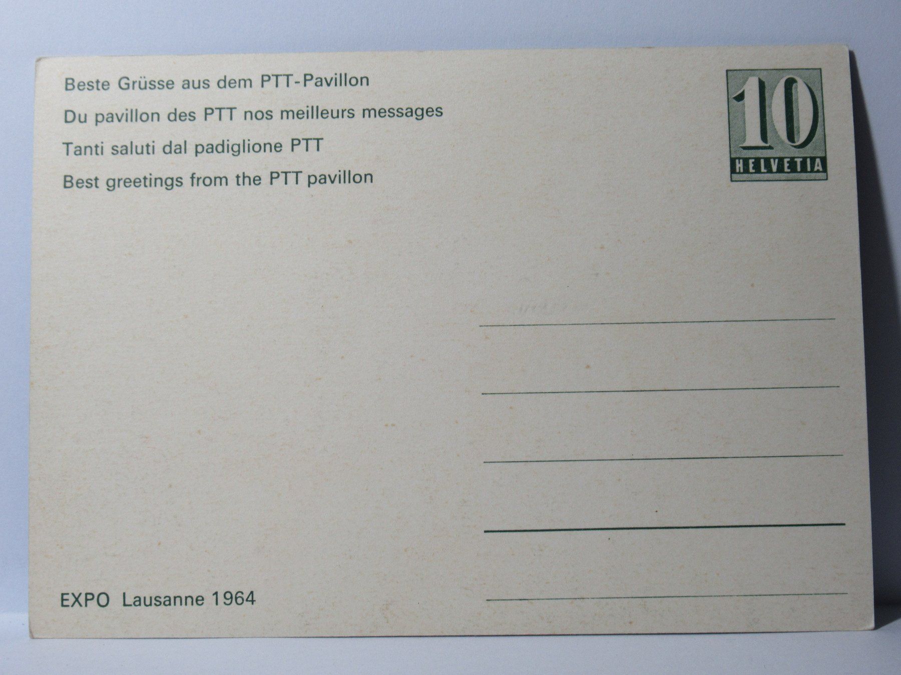 Cartoline postali: Expo Lausanne 1964 – Nuovo (secondo la descrizione) da Grenchen venduto da Bluemchen1900 1