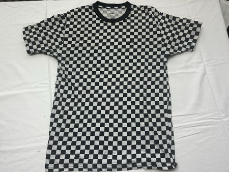 Vans T-Shirt Karomuster Schwarz Weiss Grösse S