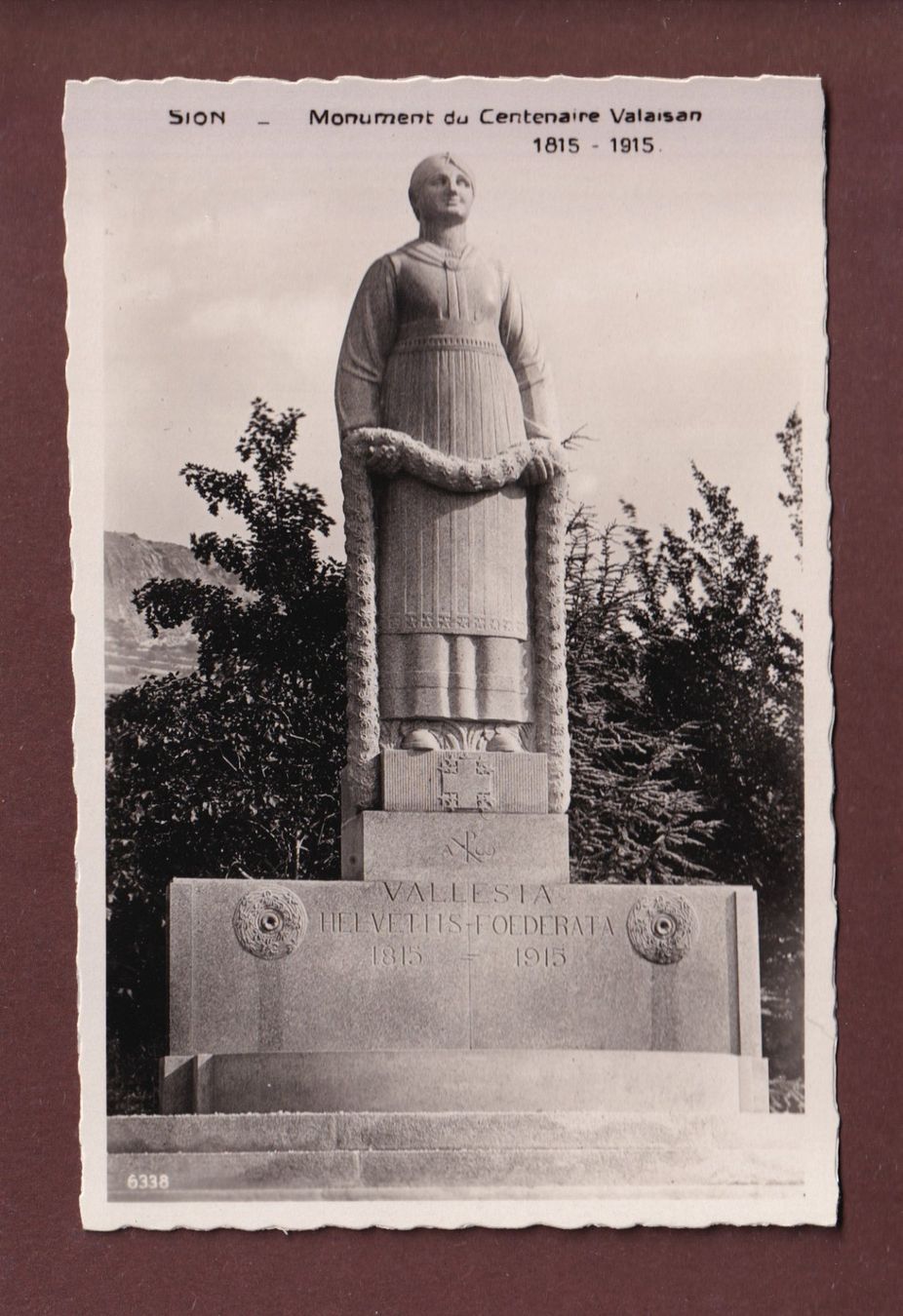 Cartoline postali: SION - Monument du Centenaire – Usato da Pully venduto da nicecards