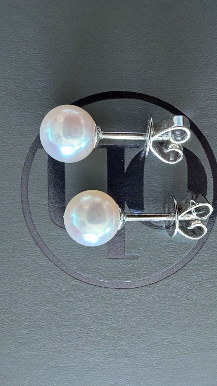 Orecchini pendenti & Orecchini a lobo: Ohrstecker 18K Weissgold mit Perlen – Nuovo (secondo la descrizione) da Meilen venduto da cle_vj8t 1