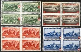 1944 Pro Patria Viererblock Postfrisch