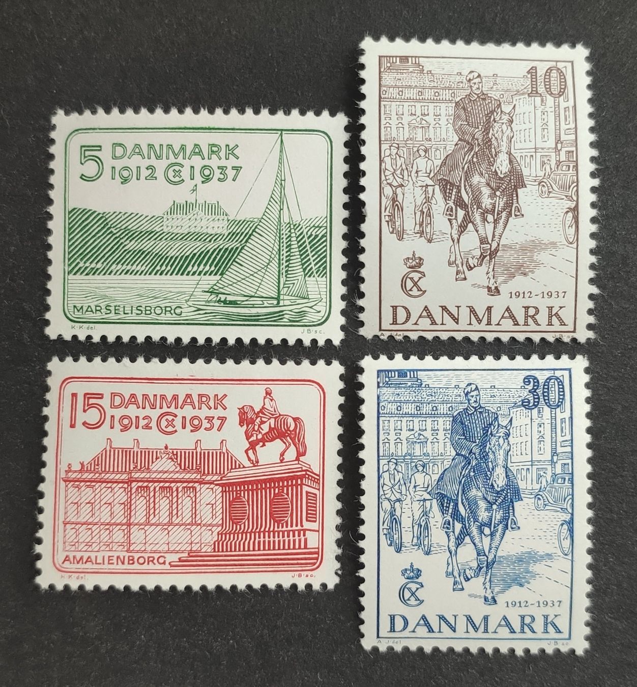 Tutti i francobolli: Dänemark 1937, Satz ungestempelt – Usato da Wil SG venduto da Zazal