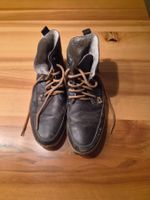 Winterstiefel gefüttert Leder dunkelgrau, Gr. 42