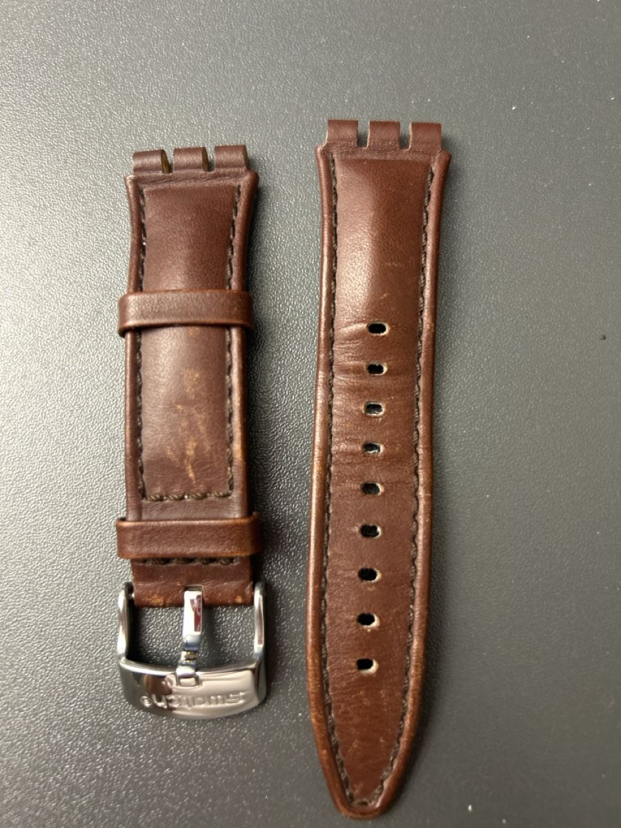 Swatch Bracciali & Braccialetti: Swatch watch strap. Leather, brown, 19mm, excellent. – Usato da Arlesheim venduto da gio_sg79