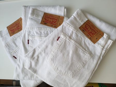 3 x Levi's 501 W31 L30 weiss, NEU, ungetragen