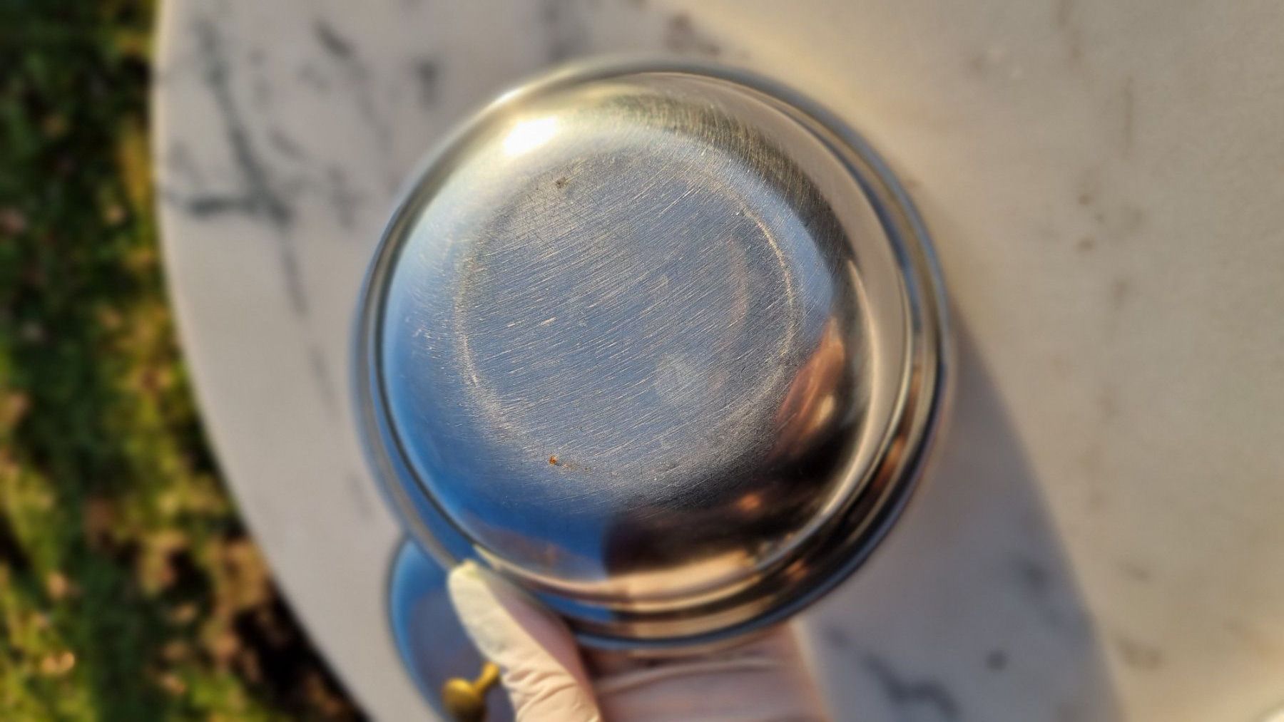 Ciotole: Schale mit Deckel aus Metall 16 – Usato da Wald ZH venduto da Martin79 3