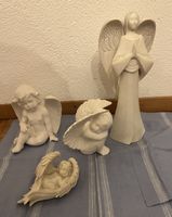 Vier Engel Figuren Set weiss Dekoration guter Zustand