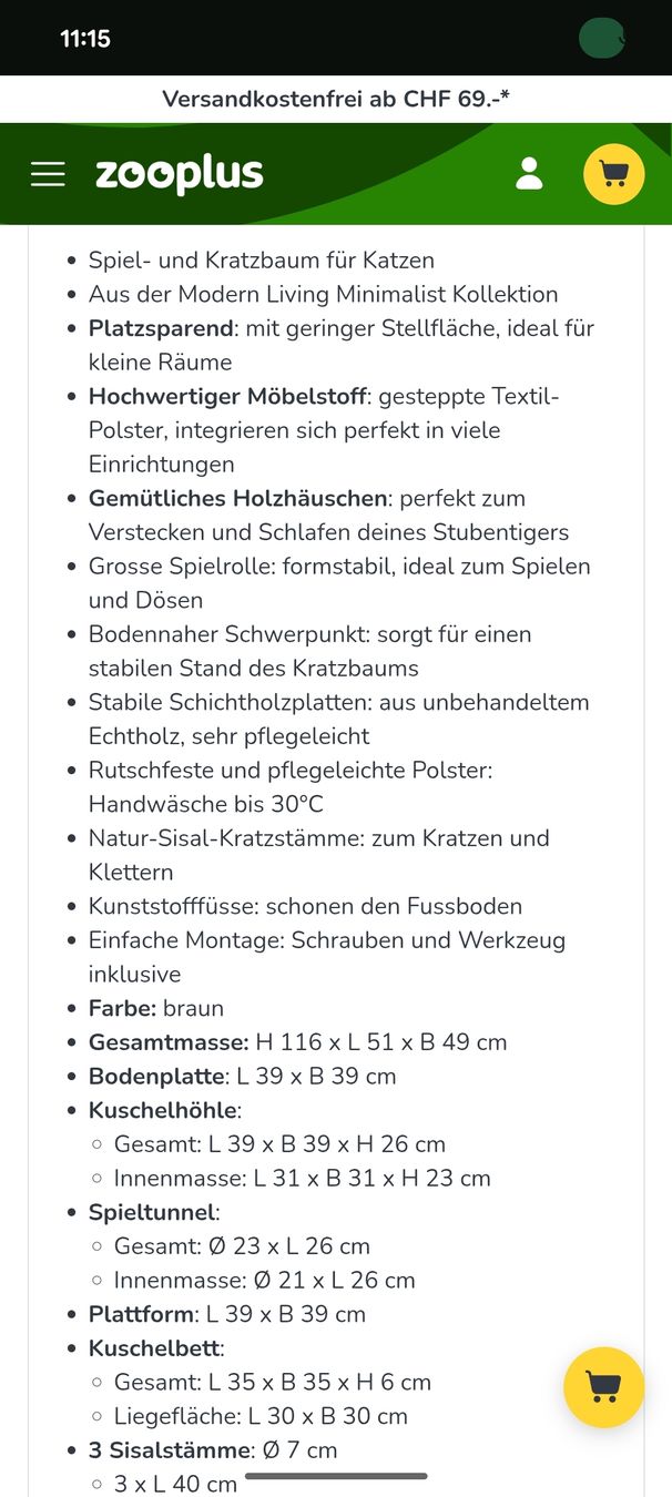 Katzenbaum - Kratzbaum: Modern Living Kratzbaum Ilona – Gebraucht aus Schlieren von claudiaboker 6