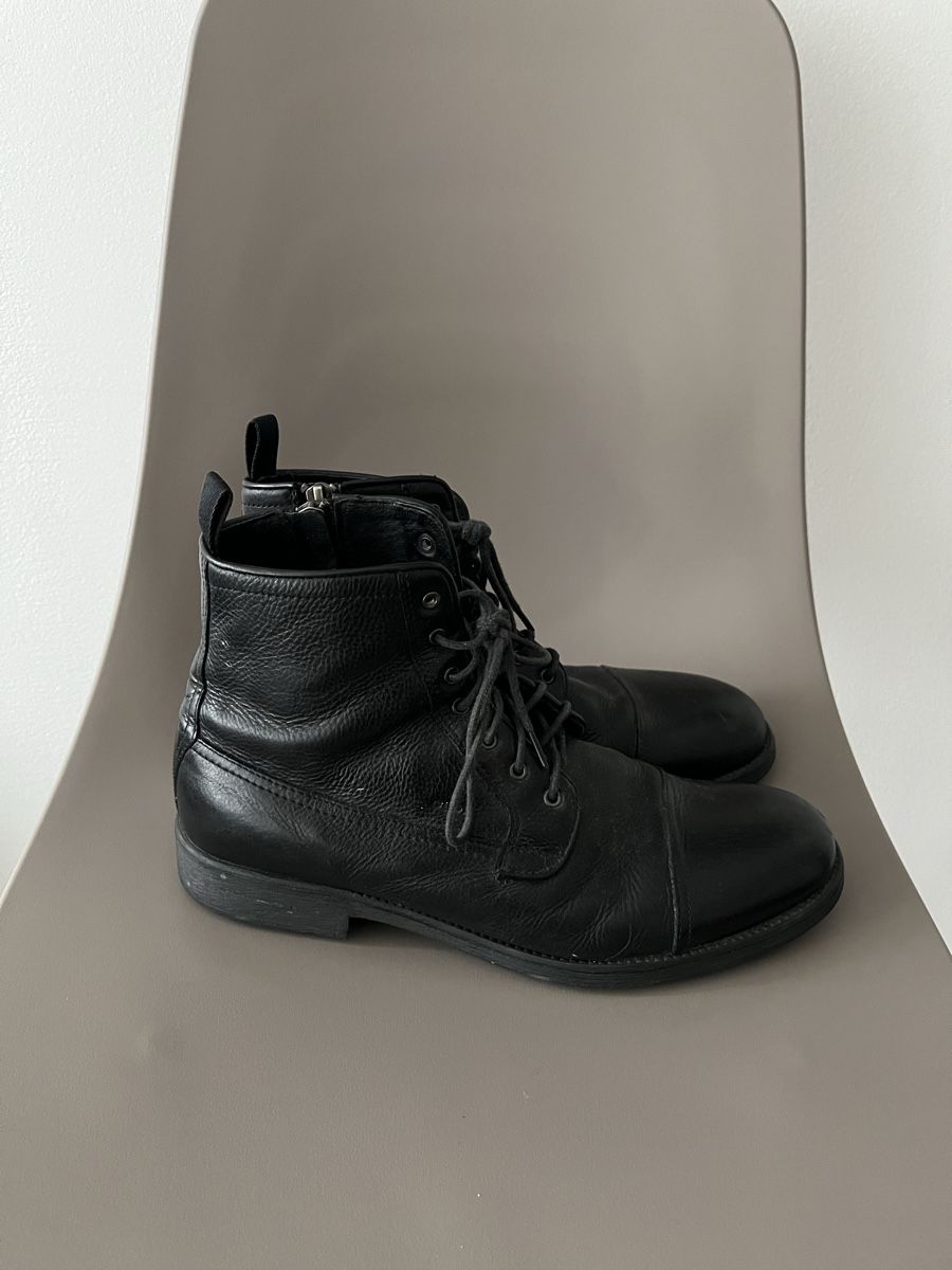 Geox Scarpe da uomo: Geox Black Leather Winter Boots, Size 41 – Usato da Kirchberg SG venduto da schwarzekatze7
