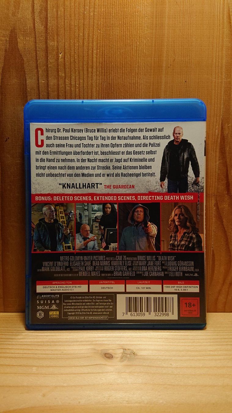 Tutti i DVDs: DEATH WISH Blu-Ray mit Bruce Willis – Usato da Wilderswil venduto da Exebub 1