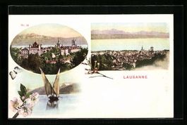 Lausanne, Teilansicht mit Kathedrale, St