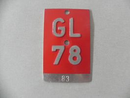 Velo Rad Velonummer Nummer 1978 GL 78 Glarus Geschenk