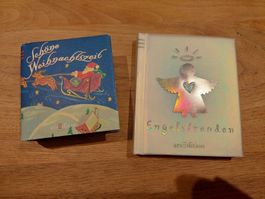 1 Mini-Weihnachtsbuch und 1 Mini-Engelbuch