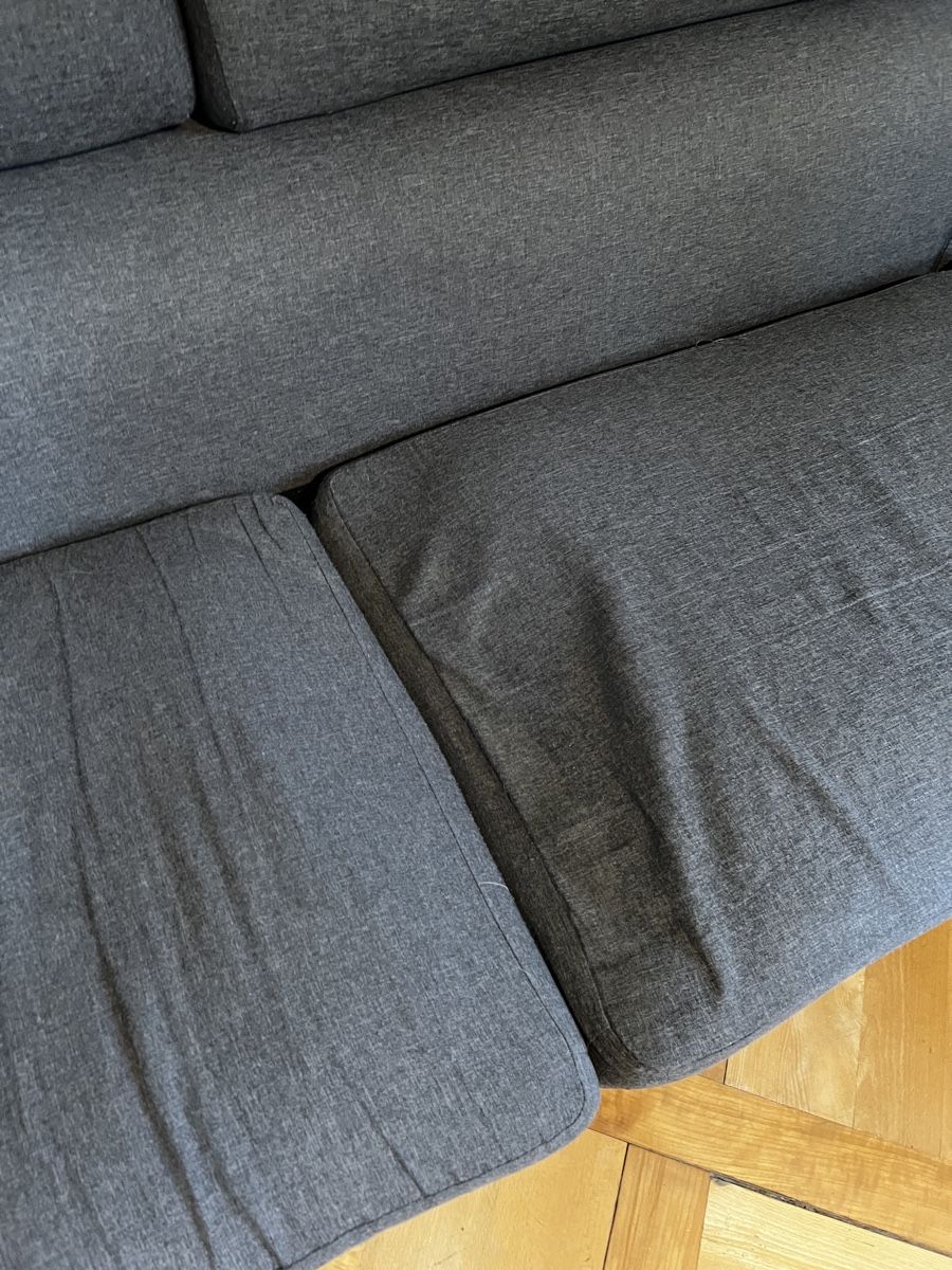 Sofas: Dark Grey L-Shaped Corner Sofa with Adjustable Backrest – Gebraucht aus Emmen von jos_ml57 1