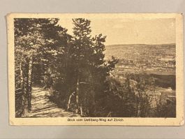 Postkarte: Blick vom Üetliberg-Weg auf Zürich