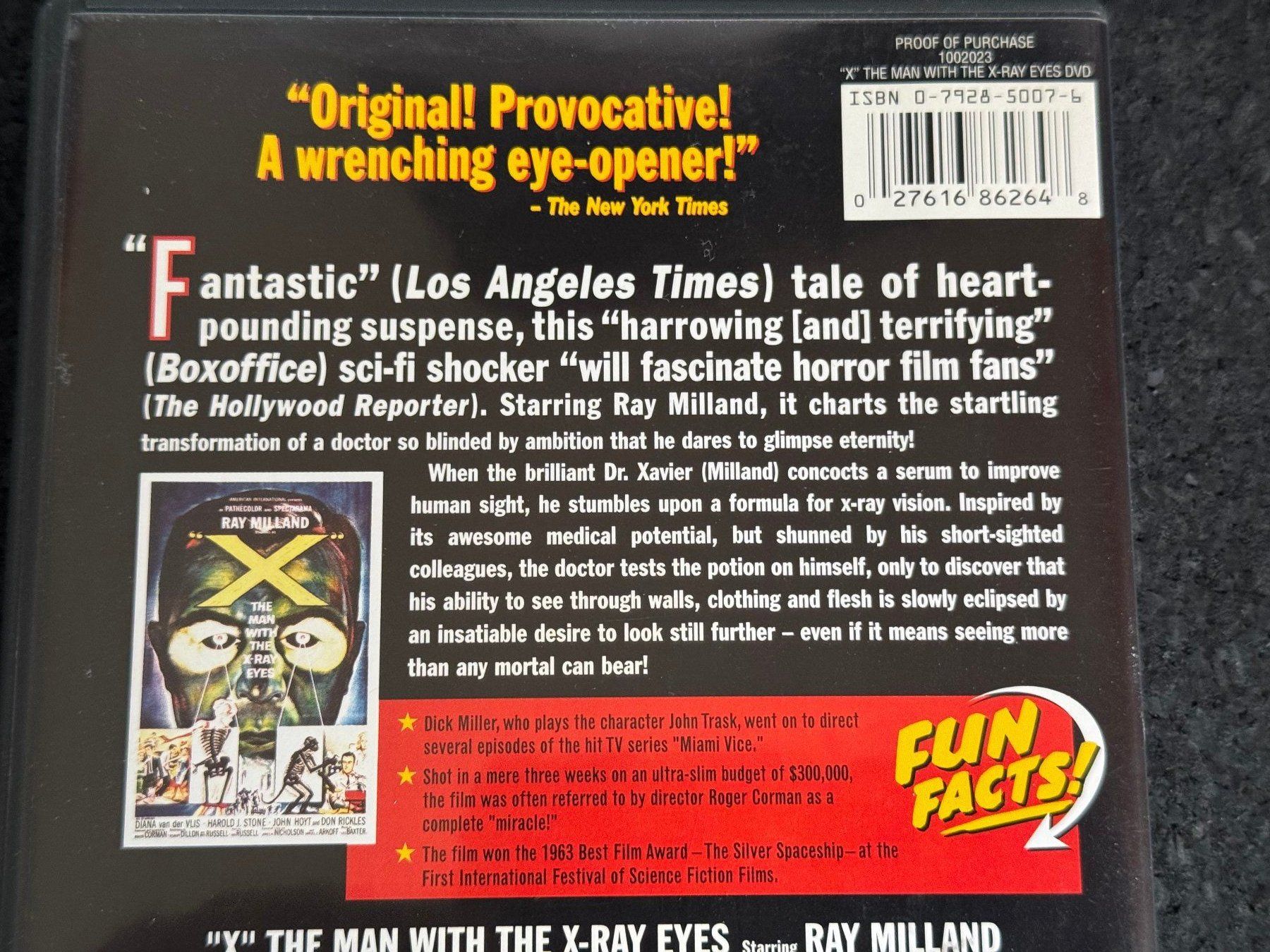 Tutti i DVDs: X The Man With The X-Ray Eyes DVD EN Ländercode1 !! – Usato da Fribourg venduto da tschjoly 2