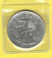 1990 selten USA Silberunze/ONE $/American Eagle/u.E. vz-vz+