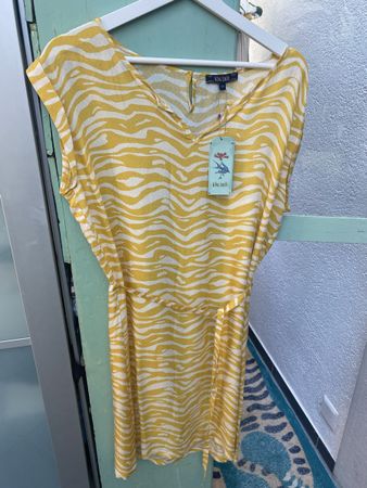 King Louie Sommerkleid mit Zebra-Muster Gr.40, 100% Viskose