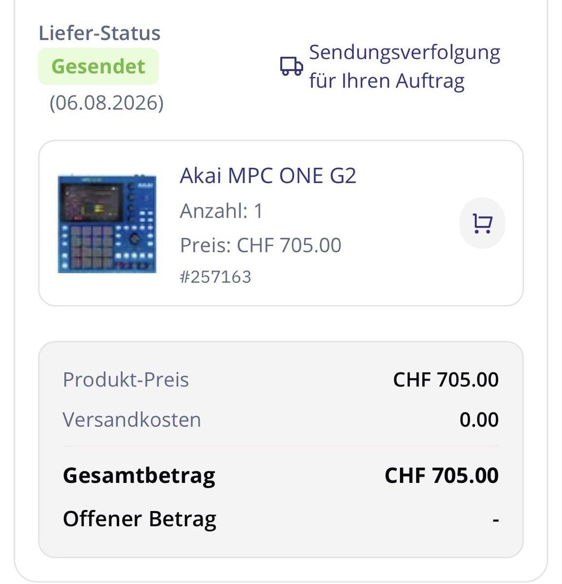 Akai Strumenti musicali: Akai MPC ONE G2 – Nuovo (secondo la descrizione) da Riggisberg venduto da Thoemse3 1