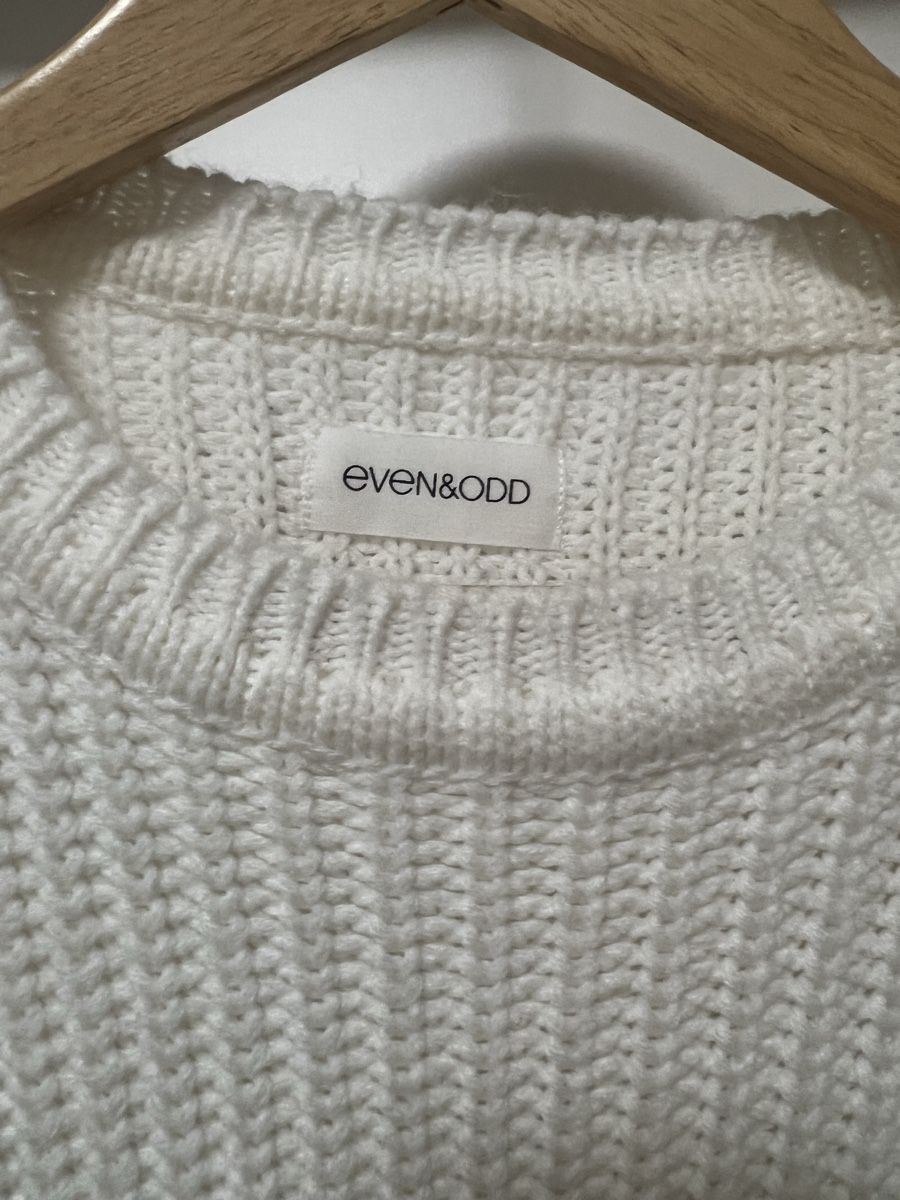 Pullover & Sweatshirts: Even&Odd Pullover weiss Grobstrick Rundhalsausschnitt – Gebraucht aus Lachen SZ von cotico91 2