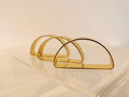 ca.72 goldene Serviettenringe, Halbmond Design, neuwertig